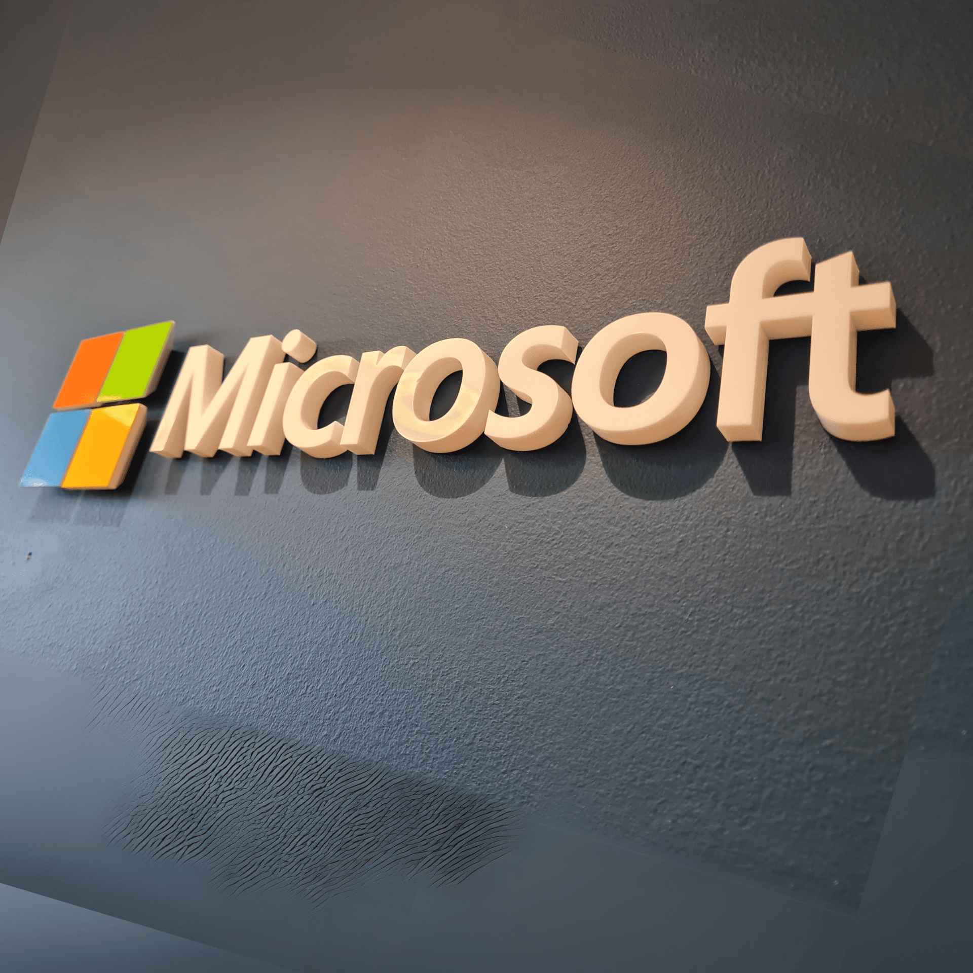 Microsoft wall lettering